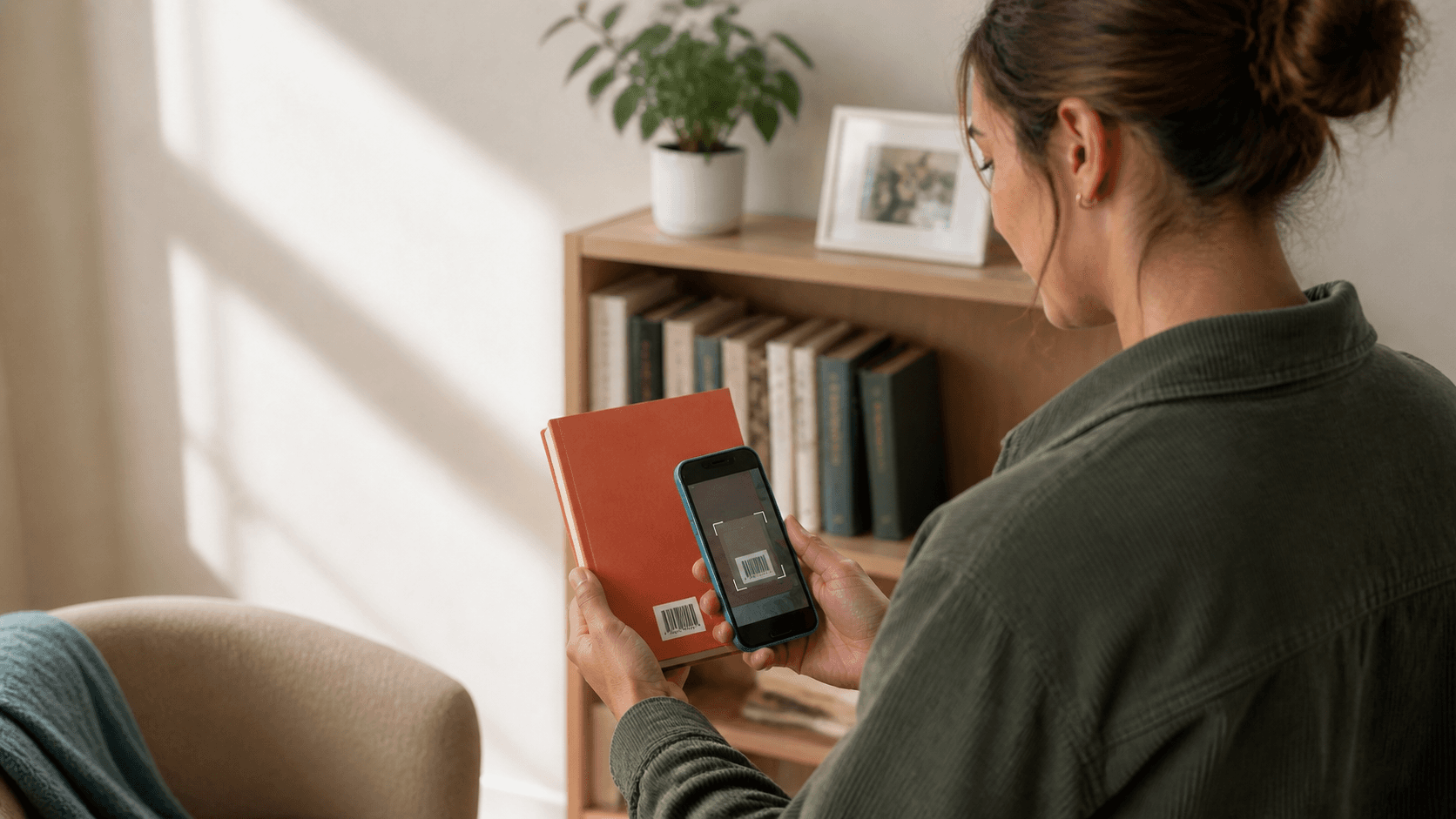 A member browsing the library on their phone